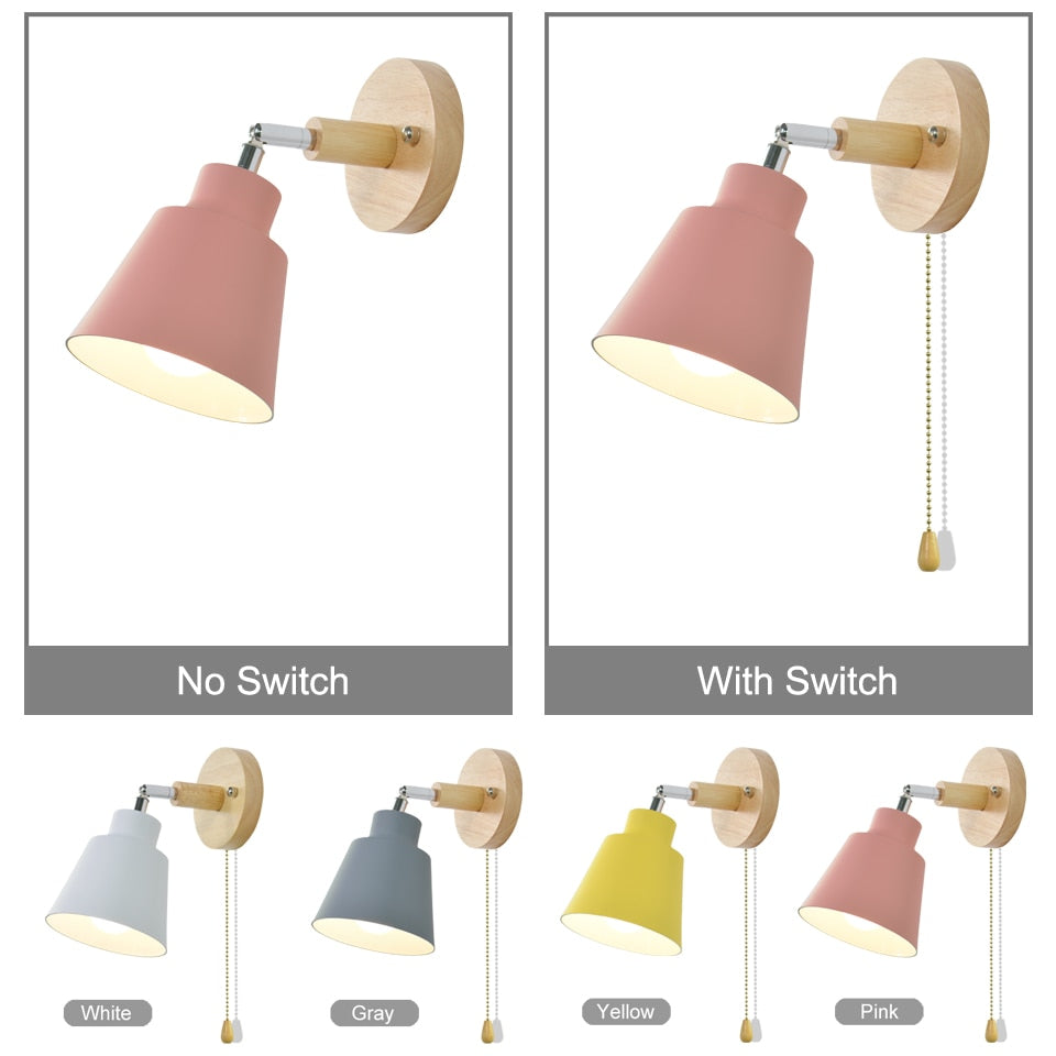 Nord Lamp™ | Wandlampe mit Holzschalter (Keine Glühbirne enthalten)