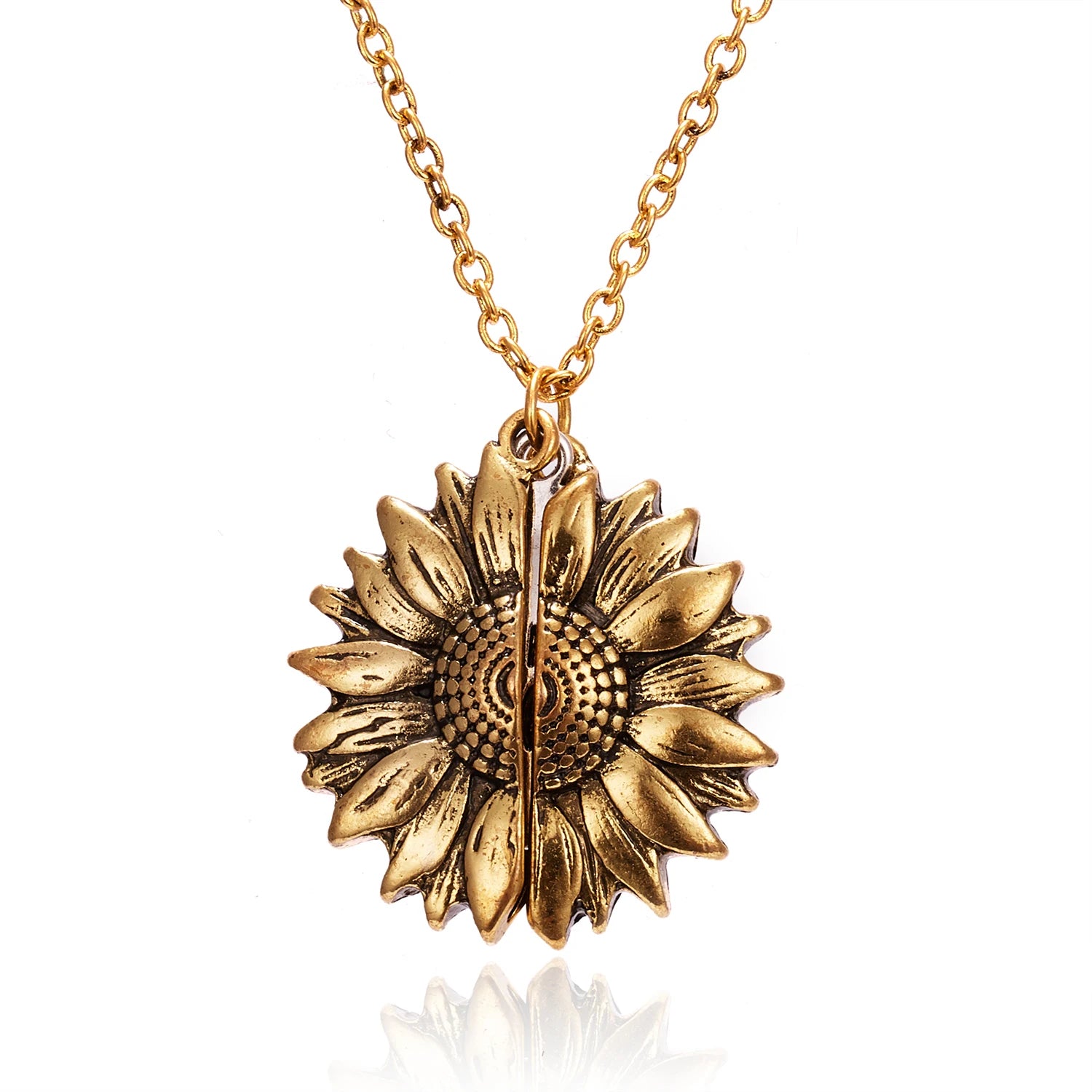 "Du bist mein Sonnenschein" | Vintage Sonnenblume Halskette für Frauen