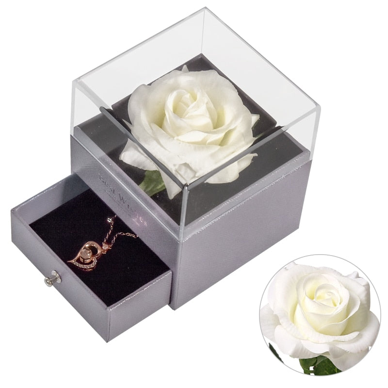 Cupido's™ | Ewige Rose Geschenkset (mit Halskette)