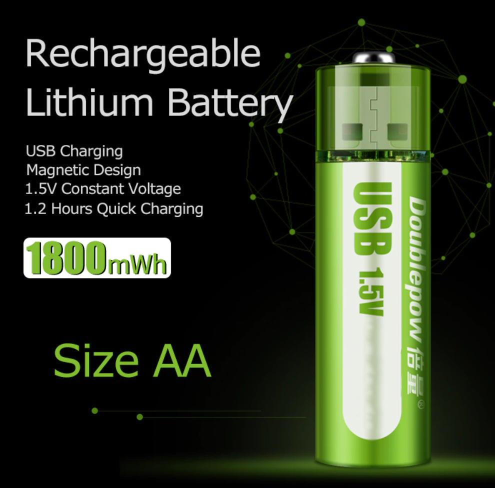 PREMIUM POWER™ | USB Wiederaufladbare AA-Batterien - 10PCS