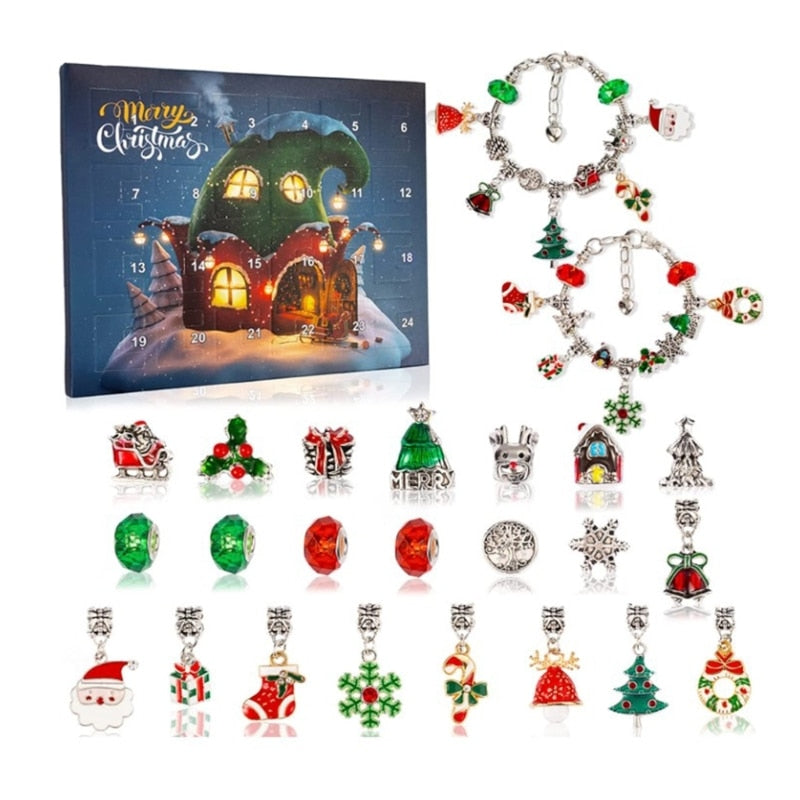 Weihnachtskalender™ - DIY 24 Tage Kerstmis Aftel Kalender Armbänder Set