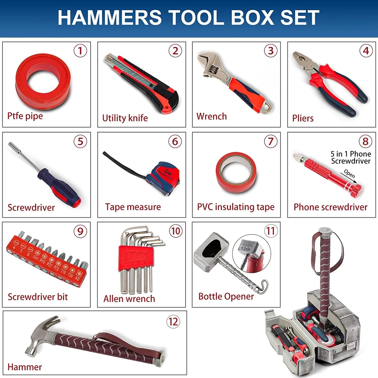 Thor Hammer Vollständig Werkzeugkasten